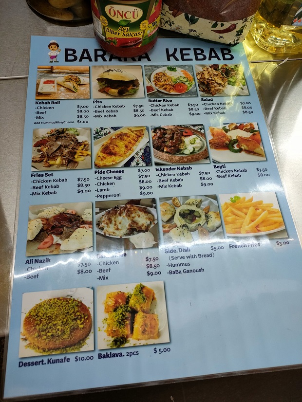 Baraka Kebab_メニュー